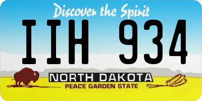 ND license plate IIH934
