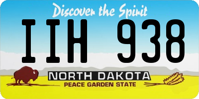 ND license plate IIH938