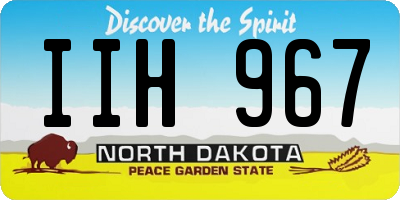 ND license plate IIH967