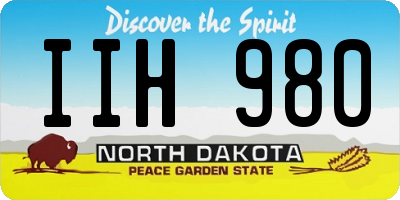 ND license plate IIH980