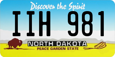 ND license plate IIH981