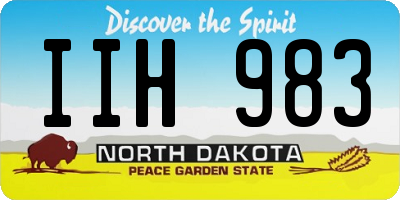 ND license plate IIH983