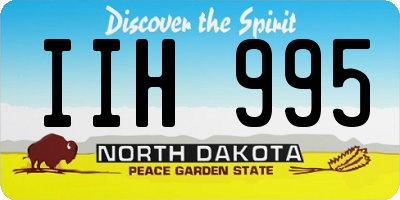 ND license plate IIH995
