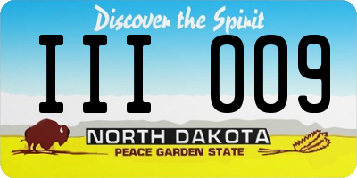ND license plate III009