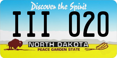 ND license plate III020