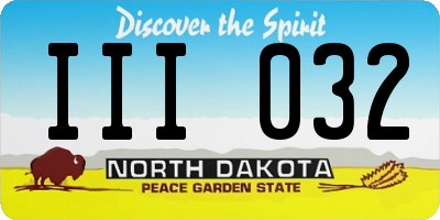 ND license plate III032