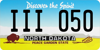 ND license plate III050