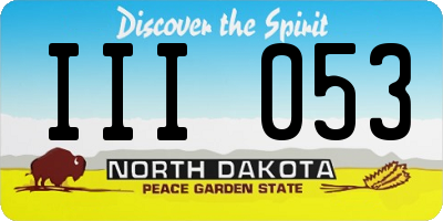 ND license plate III053