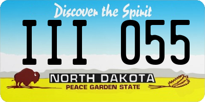 ND license plate III055