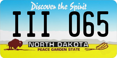 ND license plate III065