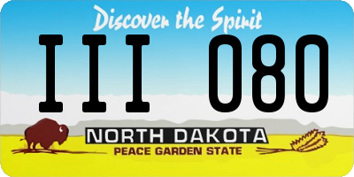 ND license plate III080