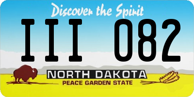 ND license plate III082