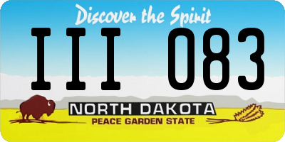 ND license plate III083