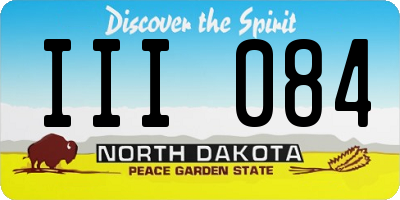 ND license plate III084