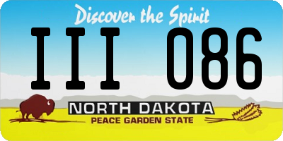 ND license plate III086