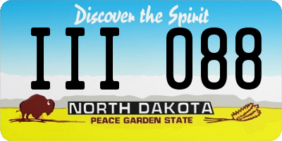 ND license plate III088