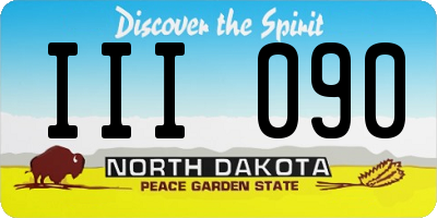 ND license plate III090