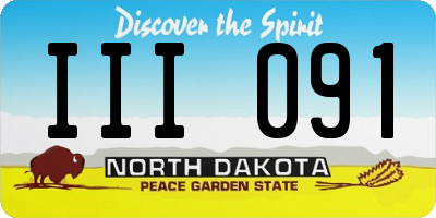 ND license plate III091