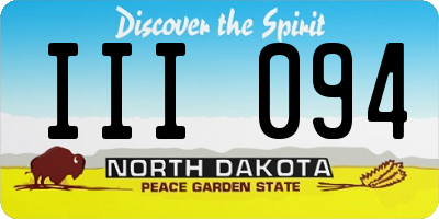 ND license plate III094