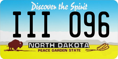 ND license plate III096