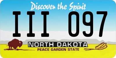 ND license plate III097