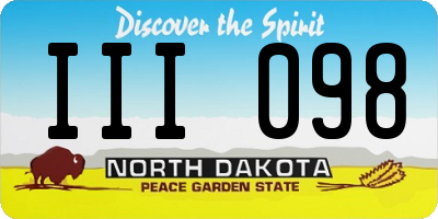 ND license plate III098