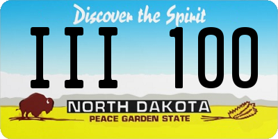 ND license plate III100