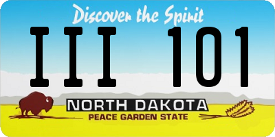 ND license plate III101