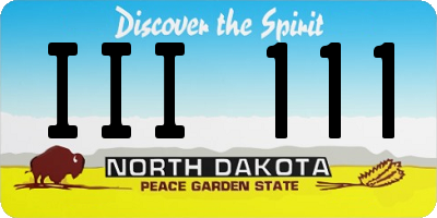 ND license plate III111