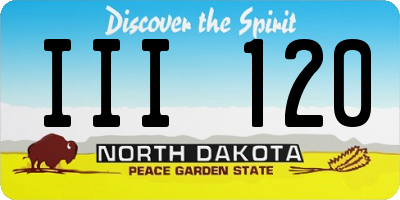 ND license plate III120