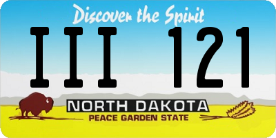 ND license plate III121