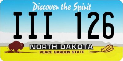ND license plate III126