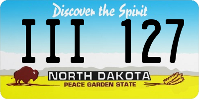 ND license plate III127