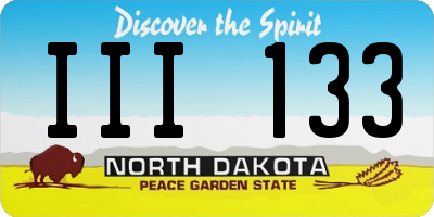 ND license plate III133
