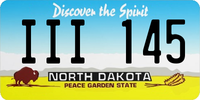 ND license plate III145