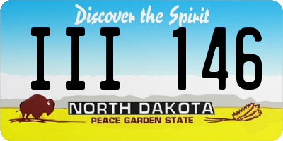 ND license plate III146