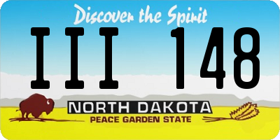 ND license plate III148