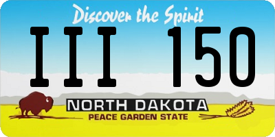 ND license plate III150