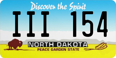 ND license plate III154