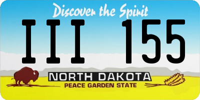 ND license plate III155