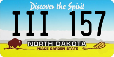 ND license plate III157