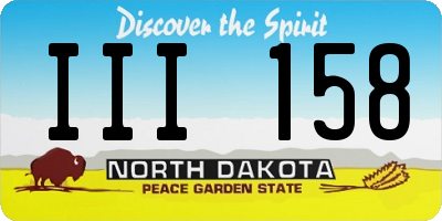 ND license plate III158