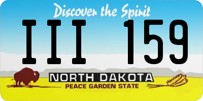 ND license plate III159