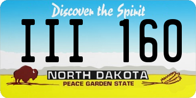 ND license plate III160