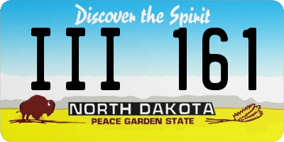 ND license plate III161