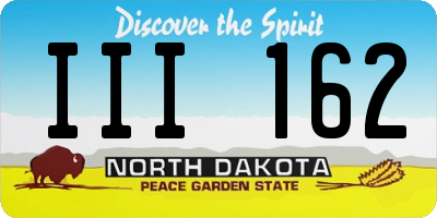 ND license plate III162