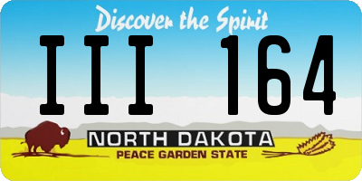 ND license plate III164