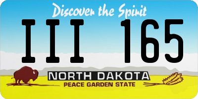 ND license plate III165