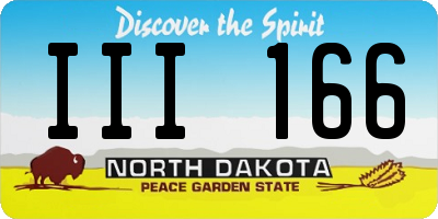 ND license plate III166