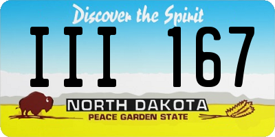 ND license plate III167